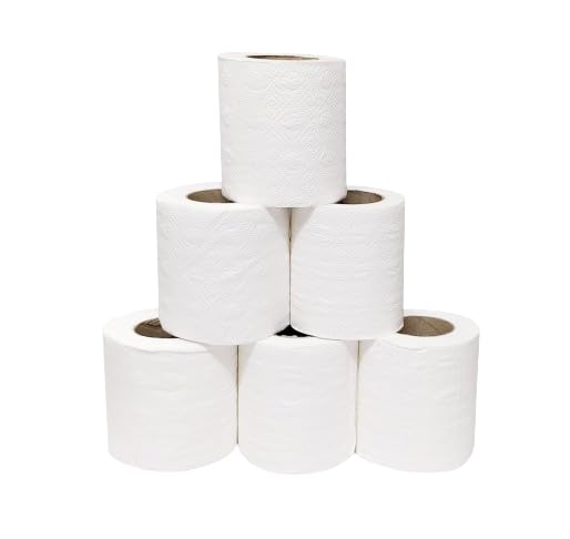 Rosella 3 ply Toilet Tissue Paper Roll Family Sanitary Rolls Thicker, Extra Soft & Highly Absorbent Perfect for Your Home and Office (Pack of 6 Rolls - 220 Sheets Per Roll)