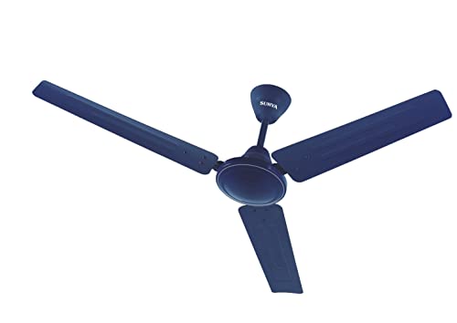 Image of Surya Super 1200MM Ceiling Fans | High Performance at Low Voltage | for up-beat Living rooms, Bedrooms, Dens, Common Areas, Home and Office (Neon Blue)