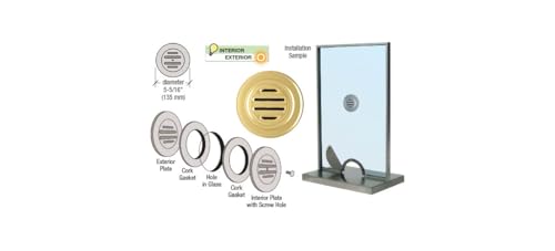 CRL Bright Gold Anodized Finish Aluminum No-Draft Speak-Thru