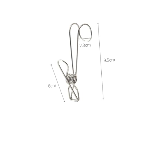 TENDYCOCO 20個 ステンレス製防風衣類クリップ 多用途物干しピンチ 耐久性あり 衣類乾燥用ワイヤークリップ 家用室内外対応