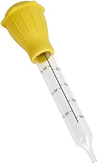 KitchenCraft KCBASTERGL Traditional Baster, Glass/Rubber, 30 cm, Yellow & Clear