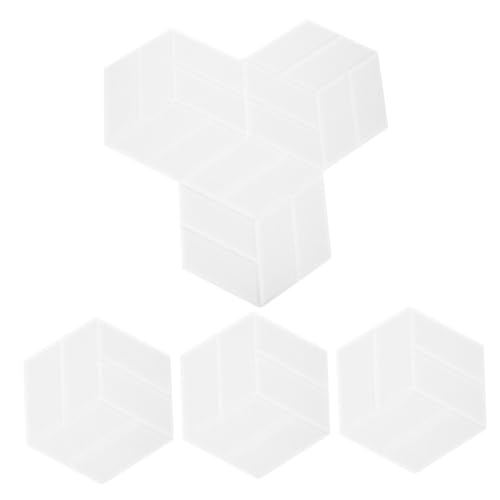HEMOTON 6pcs paneles acústicos autoadhesivos hexagonales para paredes, aislamiento acústico para estudios y oficinas, fibra de poliéster blanca miniatura 1