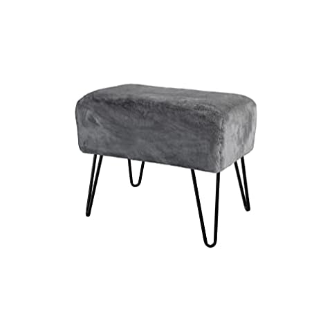 Home Soft Things Faux Fur Ottoman Cover