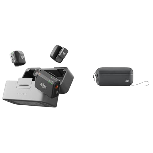 �y�Z�b�g�����zDJI Mic Mini�i2 TX + 1 RX + �[�d�P�[�X�j �s���}�C�N ���C�����X ���y�� 48���Ԏg�p �m�C�Y�L�����Z�����O ���������@�\ �J�����^iPhone�^Android�p���C�����X�}�C�N Vlog�B�e �X�g���[�~���O + O