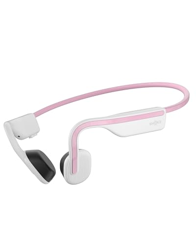 Image of SHOKZ OpenMove Bluetooth Wireless Headphones with Mic, Bone Conduction Wireless Headset with 6H Playtime, IP55 Waterproof Sports Headphones for Running, Workout, Yoga (Himalayan Pink)