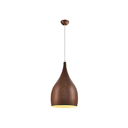 Luminaire encastré vintage en aluminium blanc et suspension rétro marron