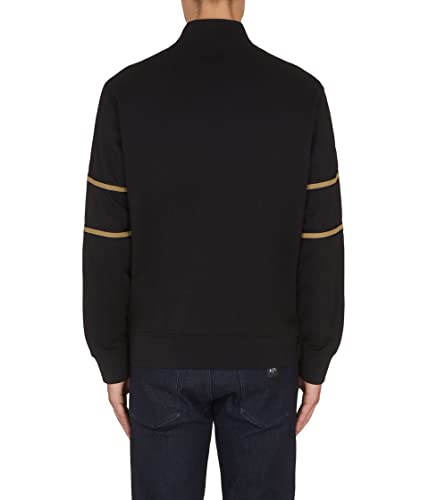 Armani Exchange Men's Sporty Gold Detail Mock Neck Zip Up Sweatshirt2