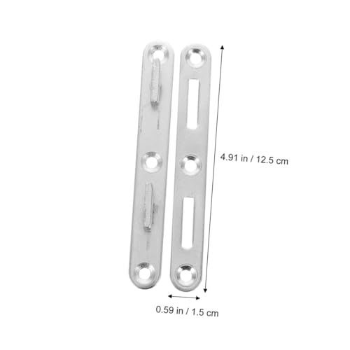Fixations pour cadres de lit anti bruit fer argenté structure stable
