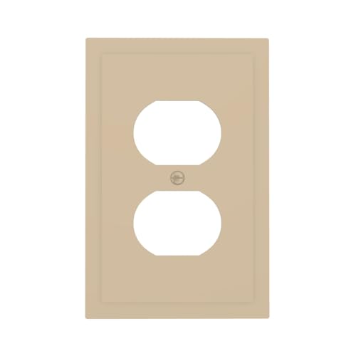 CZRPKEN Warm Sand Outlet Covers Beige Coastal Farmhouse Decor 1 Gang Duplex Light Switch Cover Plate Decorative Wall Plates Socket Cover Electrical Switchplate Receptacle Bathroom Bedroom Decor