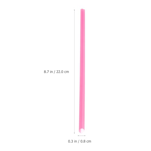 Pitillos de plástico en forma de corazón rosa pack 100 pcs miniatura 2
