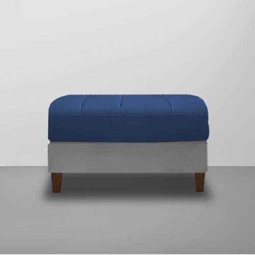 Image of Lezra LHS 4 Seater L Shape Sofa Set with Center Table for Living Room (Blue Grey Fabric) Premium Fabric Sofa