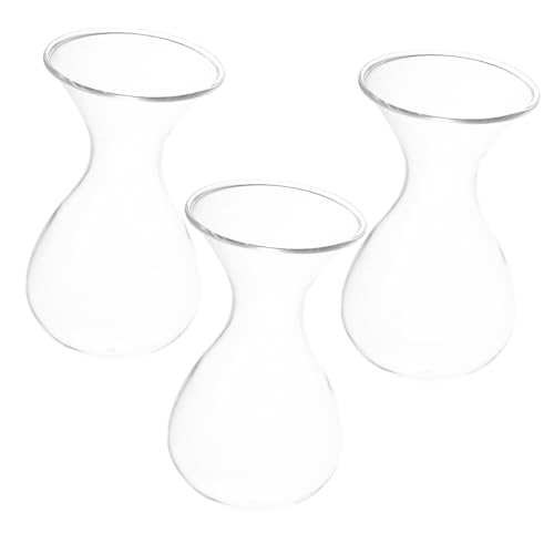 Mipcase 3 Piezas De Vaso De Vidrio Transparente Vase Colgante Marco De Madera Planta Terrario Terrario Interior Greader Greedery Decoración del Hogar