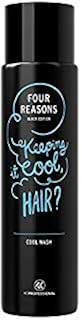 FOUR REASONS Black Edition Cool Wash, Refreshing Keratin Shampoo With Cooling Menthol, Anti-Dandruff Hair Shampoo For Flakes, Mint Scent, For All Hair Types, 10.15 Ounce