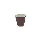 Générique 500 Gobelets en Carton Marron Ondulé à Double Paroi 20 cl (7 oz) – Tasses Jetables de Qualité Professionnelle pour Boissons Chaudes