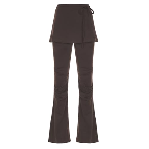 Pantalon évasé froncé ventre plat avec sa taille haute