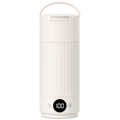 Image of Neepra Portable Electric Kettle 600ml with LCD Temperature Display, Travel Electric Water Boiler, 8 Preset Temperature Modes, 304 Stainless Steel, Fast Boil, Leakproof, Auto Shut-Off (New Portable)