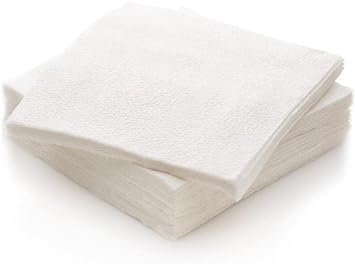 4000 Serviettes en Papier Écoresponsable, Serviettes Blanc à Cocktail, Serviette de Table Papier Biodégradables (29x30) (4000)