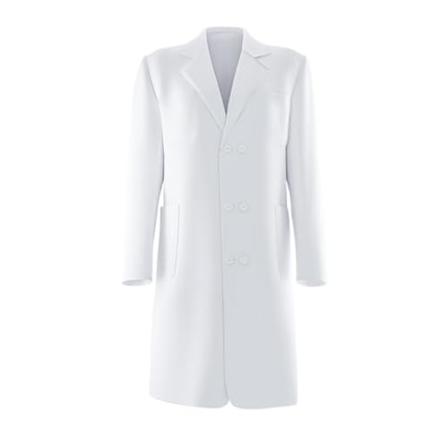 lluofeng - Resistant Long-Length Anti-Stab Cut Protective Coat - Composite, Multi-Sizes, White, Lab/Site Use(XL)