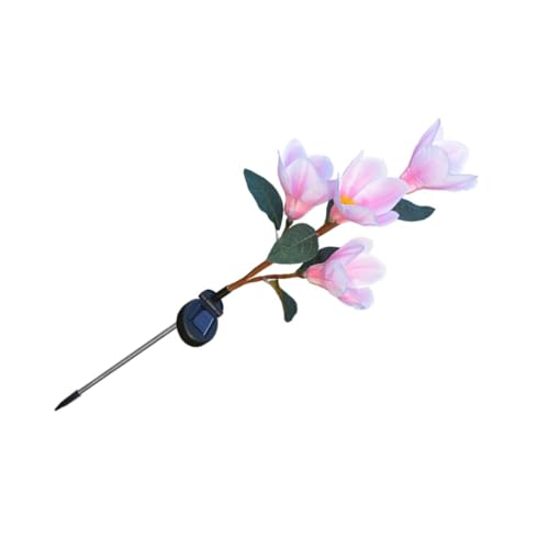 Gogogmee 4 Forks Magnolia Lanterns Solar Stick Lights Waterproof Perfect for Garden Patio Balcony Night Scene Decor