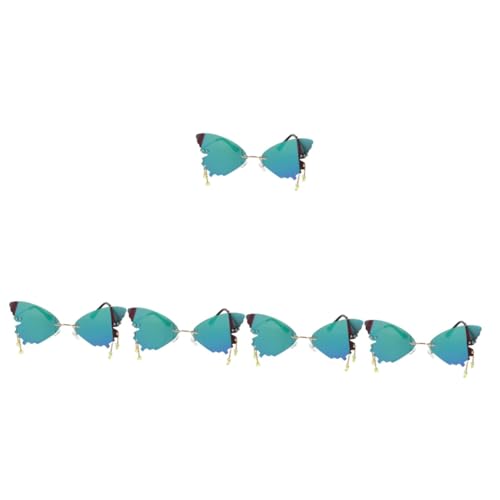 Lunettes de soleil sans monture vintage avec verres teintés légers lot de 5
