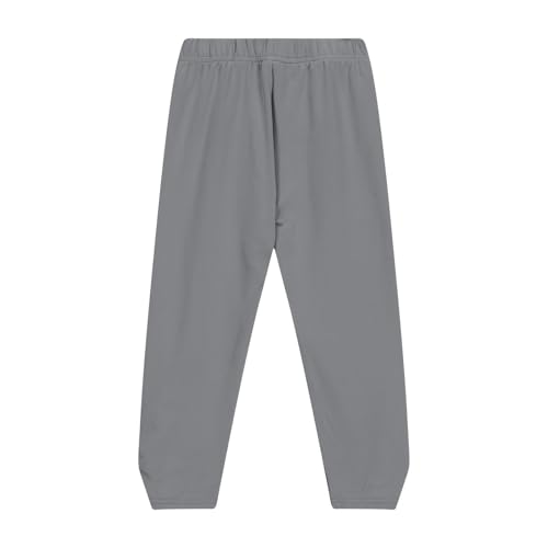 Girls' 𝐂apri Leggings Kids Cropped 𝐂apri Leggings Summer Basic School Sports Dance Soft Workout (Grey, 13-14 Years)4