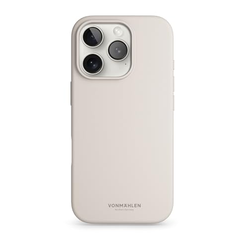 VONMÄHLEN Soft Silicone Case - Silikonhülle aus recycelten Materialien kompatibel mit iPhone und MagSafe Handyhülle mit Kamera-Displayschutz - iPhone 16 Pro - Cream