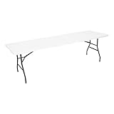 ✅ GRANDE CAPACITÉ : Longueur 244 cm, cette table pliante accueille confortablement jusqu'à 10 personnes pour repas, fêtes ou pique-niques. Idéale pour vos grands rassemblements.