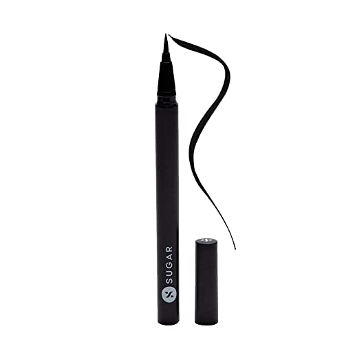 SUGAR Cosmetics Arrested For Overstay Waterproof Eyeliner Matte Finish - 1 count (Pack of 1) 01 I'll Be Black (Black Eyeliner)