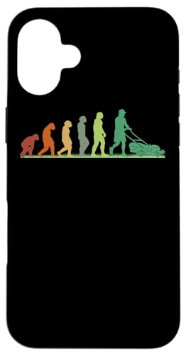 庭 芝刈り機、施設管理者、庭師 スマホケース iPhone 16 Plus 用