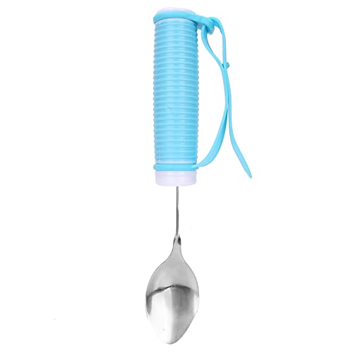 XHTLLO Elderly Auxiliary Tableware, Flexible Stainless Steel Eating Spoon, Elderly & Disabled Eating Aid