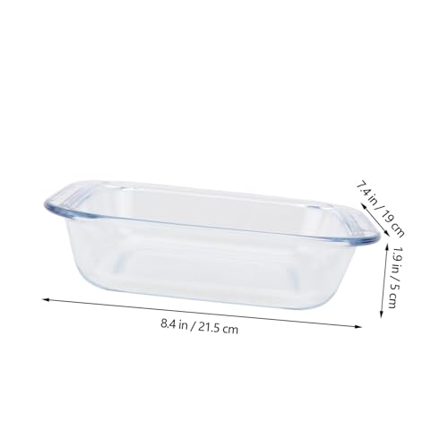 Plat carré micro-ondes four assiette de cuisson verre borosilicate 1,1l conservation - 3