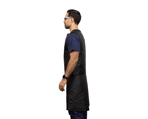Image of X-Ray Radiation Vest Skirt Full Coverage Apron, Hook-and-Loop Closure, .50mm Pb LE, No Lead, Color: Black