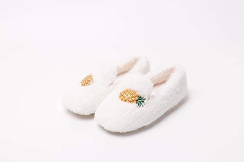 Girl's Fluffy Ballet Ballerina Flats Winter Warm Shoes Fuzzy Slip on House Slippers Indoor/Outdoor3