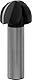 Bosch Professional ProfessionalZubehör 2608628473 Hohlkehlfräser 12 mm, R1 12 mm, D 24 mm, L 12,7 mm, G 57 mm