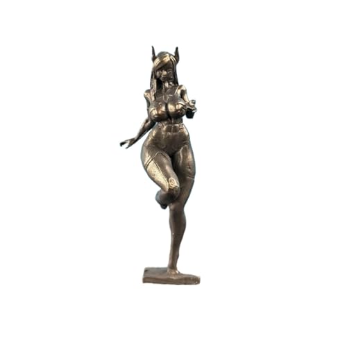 Calcetín de latón negro con escultura femenina para el cuerpo de la belleza, estatua de metal de pie de mujer desnuda, decoración de escritorio, hogar, coche, figuritas coleccionables