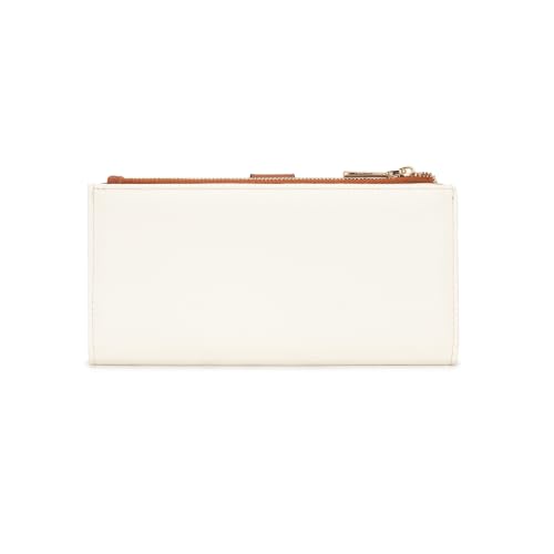 Image of Beige Wallet Women Bifold Long Wallets RFID Blocking Card Holder Wallets