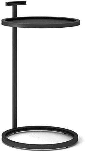 Indian Decor 55943 Small Round Wrought Iron Storage Table, Multifunction Glass Coffee Table for Living Room, Bedroom, Hotel, Bedside Table, and Balcony Flower Stand- Black-image-26