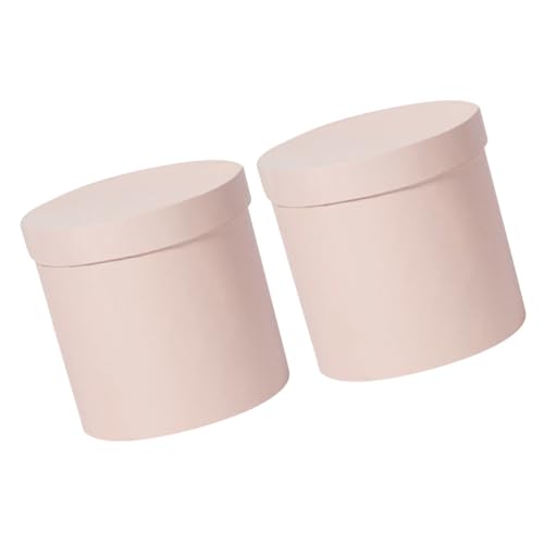 NUOBESTY 2個手捧花盒 フラワーアレンジメント用ラウンドボックス ボックス 誕生日 結婚式用 花贈りに おしゃれなデザインでにぴったり