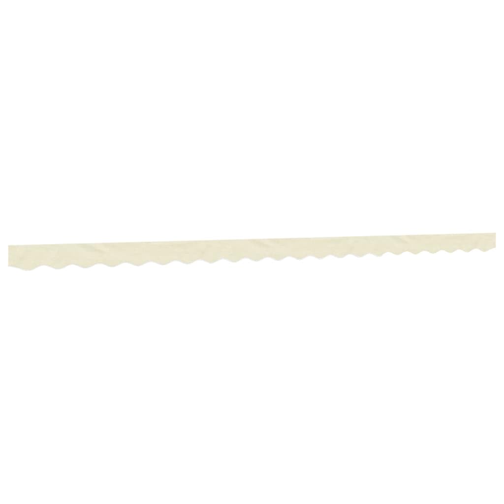 vidaXL Tissu de remplacement de cantonnière d’auvent rayure crème 5 m, dessus de store de remplacement, parasol de patio,, auvent de jardin