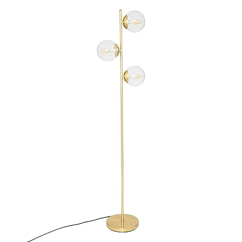 Atmosphera - Lampadaire droit en métal H162cm doré