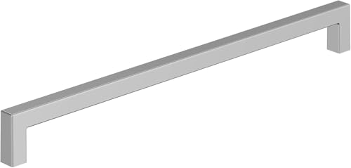 Image of Amerock BP3691026 | Polished Chrome Cabinet Pull | 10-1 /16 in (256 mm) Center-to-Center Cabinet Handle | Monument | Drawer Pull | Kitchen Cabinet Handle | Furniture Hardware