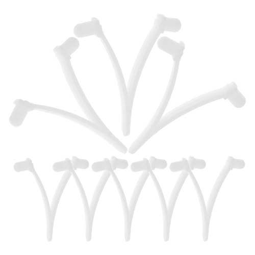 Veemoon Pinzas de Plástico en V para Herramientas de Limpieza de Piscinas, 8 Unidades para Fijación en Postes y Skimmers, Diseñadas para Uso en Piscinas y Parques Acuáticos
