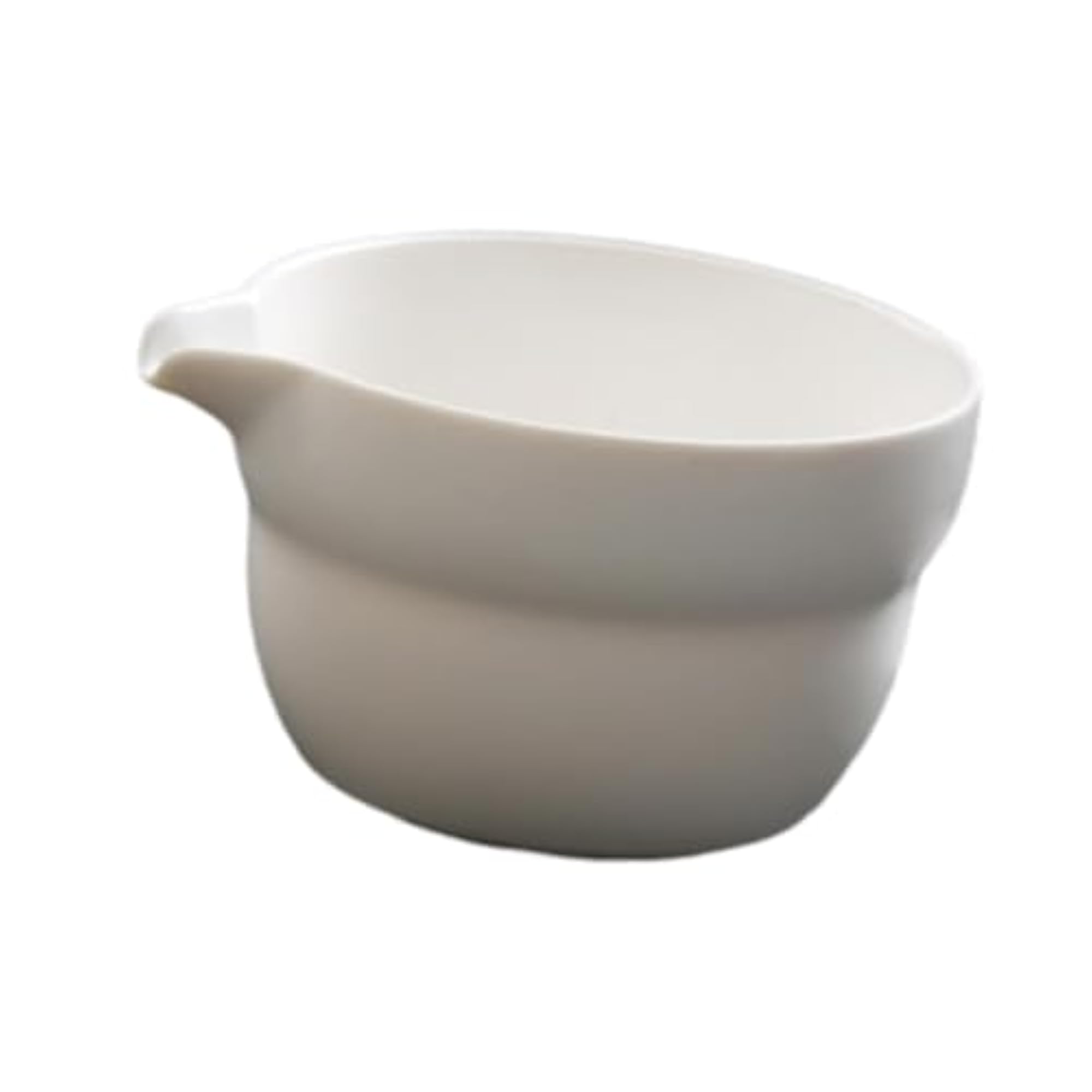 Traditional Matcha Bowl with Pouring Spout, White