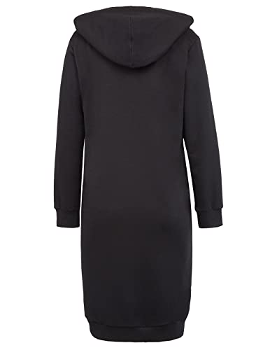Grace Karin Ladies Tunic Sweatshirt Hooded Sweater Dress Black Size M Cl612-1 #TOP2