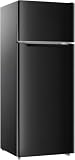 7.7 Cu.Ft Refrigerator with Top Freezer Apartment Size Black,Fridge for Small...