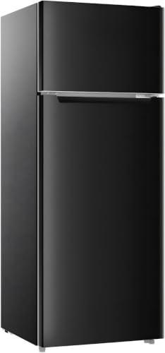 Image of 7.7 Cu.Ft Refrigerator with Top Freezer Apartment Size, Fridge for Small Spaces, Office, Energy Saving Low Noise Adjustable Thermostat
