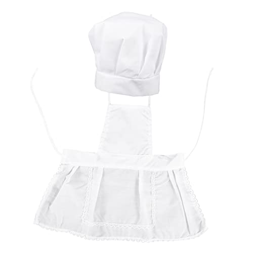 Gogogmee Chef Hat Kitchen Apron Set Career Role Play for Boys and Girls Fun Cooking Experience