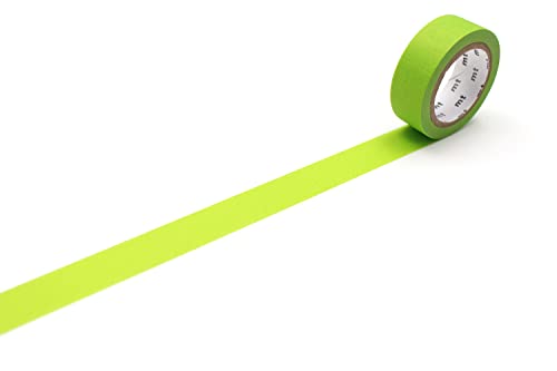 Cinta MT Washi verde amarillo mate original japonesa para manualidades limpias
