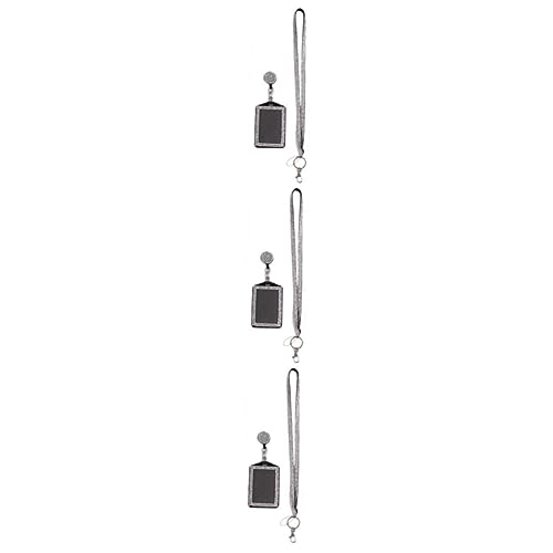 Support ID élégant Amosfun porte-badge avec cordon rétractable pour éviter la perte de clés