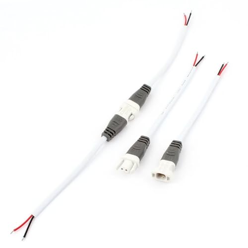 Image of 5 Pair Solderless 2-Pin LED Driver Connector Pair, Male to Female Extension Wire for Easy Installation of LED Panel Lights and DIY Robotics